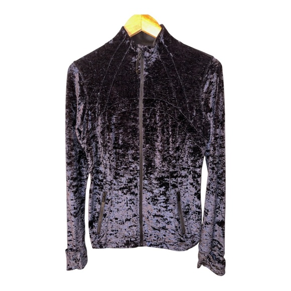 LTD Lululemon Velour Black Define Jacket 10 Crushed Velvet - Picture 2 of 8